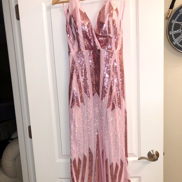 NWT Pink Sequin Dress - Picture 4 of 5